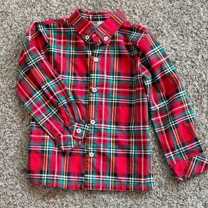 Plaid Kids Shirt - Red and Green